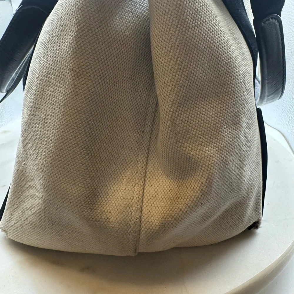 Balenciaga Paris Black and Cream Small Tote Authentic